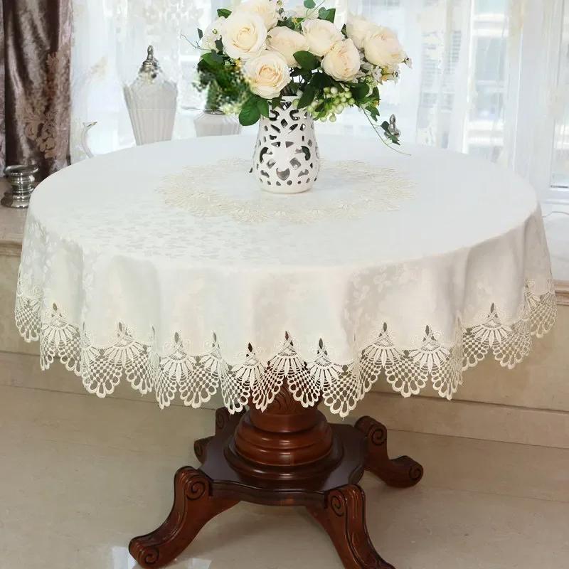 New Lace Tablecloth Pastoral round tablecloth Dining table cloths