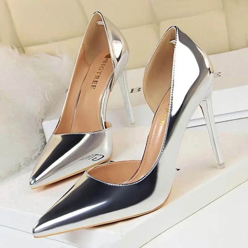 Sexy  Pumps Patent Leather High Heels Plus Size 43 Women