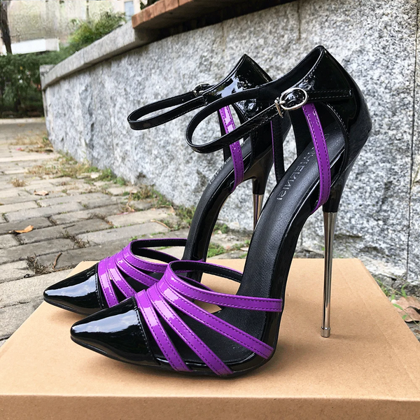 New 16cm Extreme High Heels Women Pumps Sexy Purple Stilettos