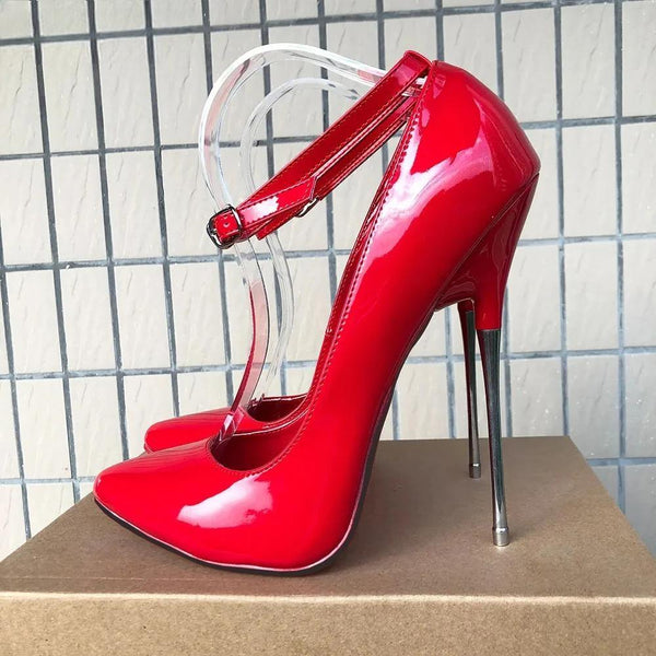 All Red 16cm Super High Heels Stilettos Sexy Women Pumps