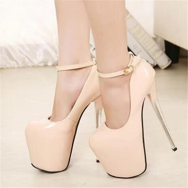 woman Plataforms Pumps Fashion Show ladies 22cm Super thin high heels