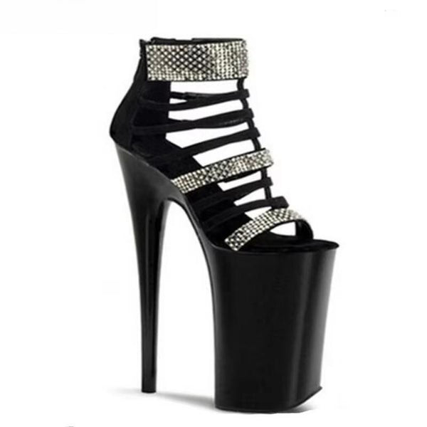 20cm high-heeled shoes rivet formal dress open toe sandals