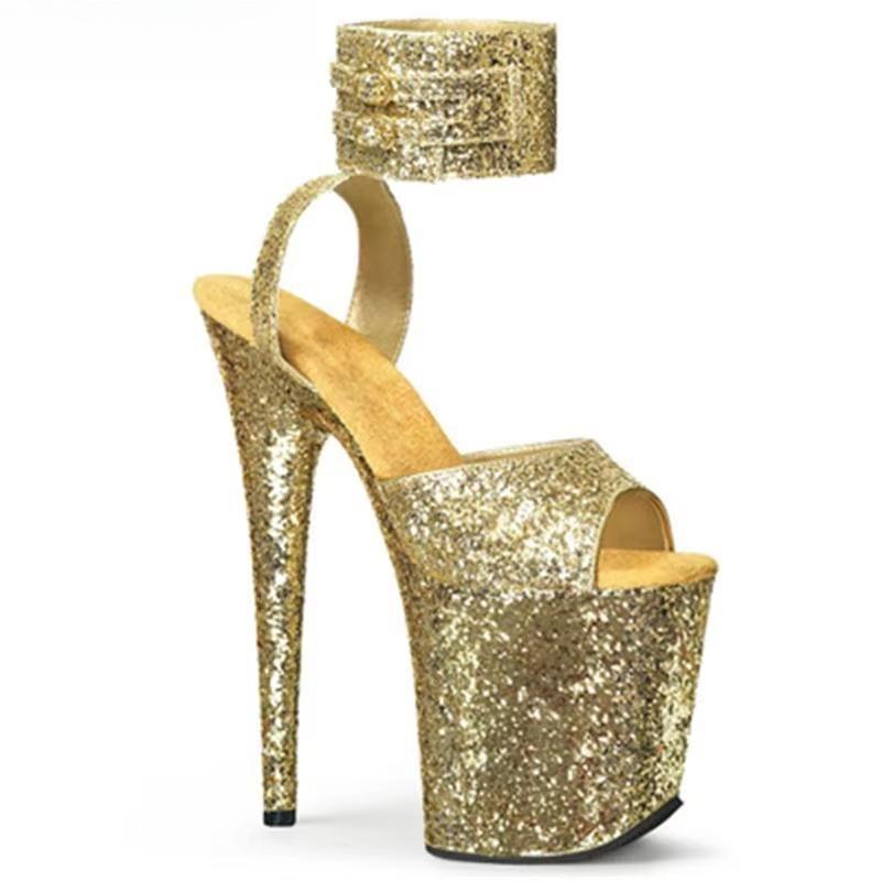 Sexy 20cm high glitter upper 8in  stiletto sandals