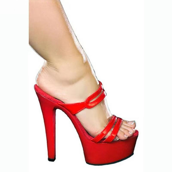 15CM/6inches PU Upper Fashion Sexy Exotic High Heel Platform Party Women Slippers