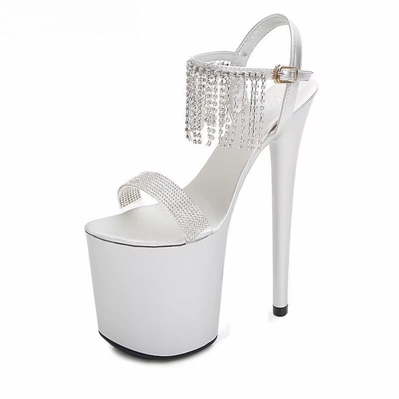 20cm Thin High Heels Sandals female platform bridal shoes women