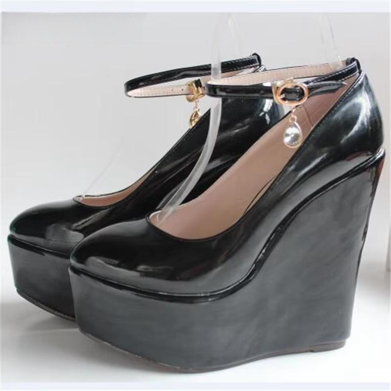 Small yards:30,31,32,33,34;Plus:42,43 brand sweet Patent leather wedges wedding shoes