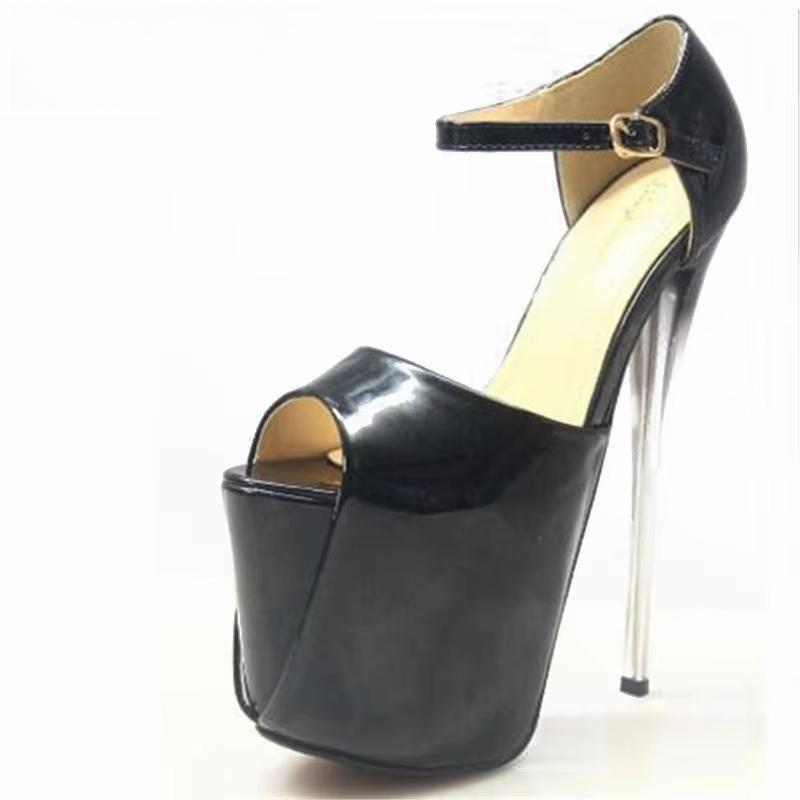 20cm Thin high heels Nightclub show platform shoes woman Ankle strap pumps