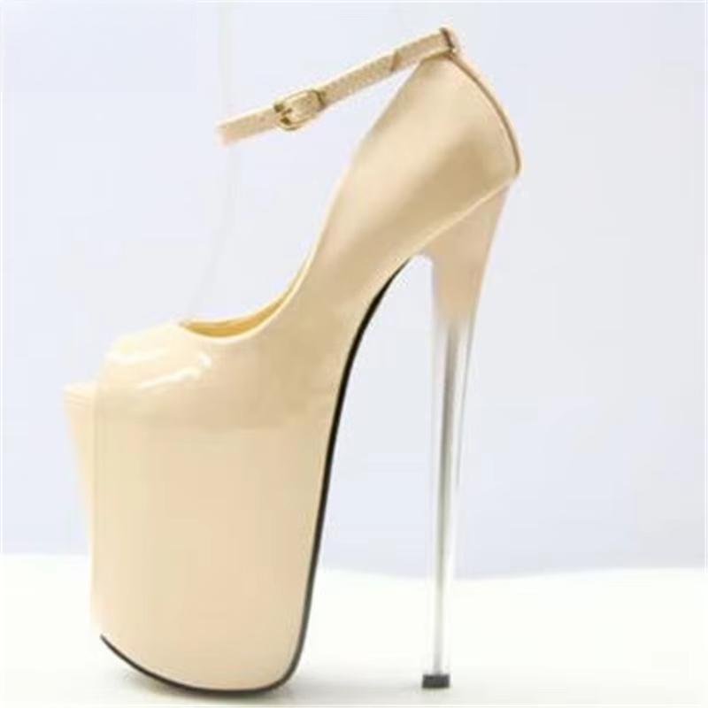 sexy Stiletto 16/19/22cm Thin Heels Shoes Woman Platform Ankle Strap Women