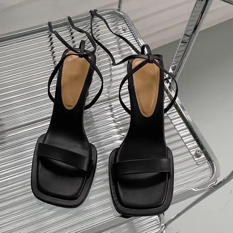 Summer New Brand Ankle Strap Sandal Women Thin High Heel Lace-Up Dress Pumps Shoes