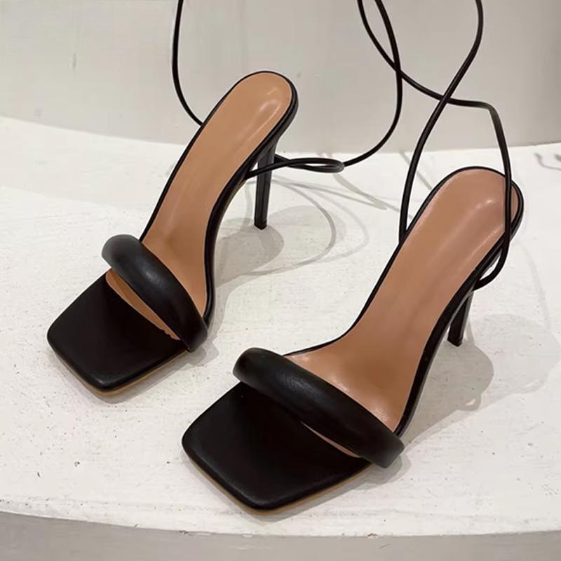 Ankle Strap Green Women's High Heels Sandals