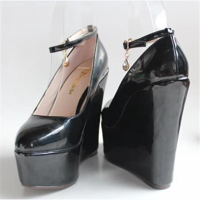 Small yards:30,31,32,33,34;Plus:42,43 brand sweet Patent leather wedges wedding shoes