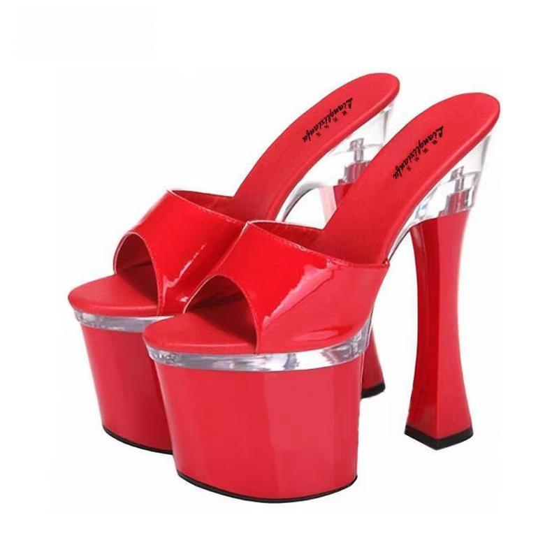 Sexy 18cm Strange Style Sandals platform slippers Nightclub show shoes woman