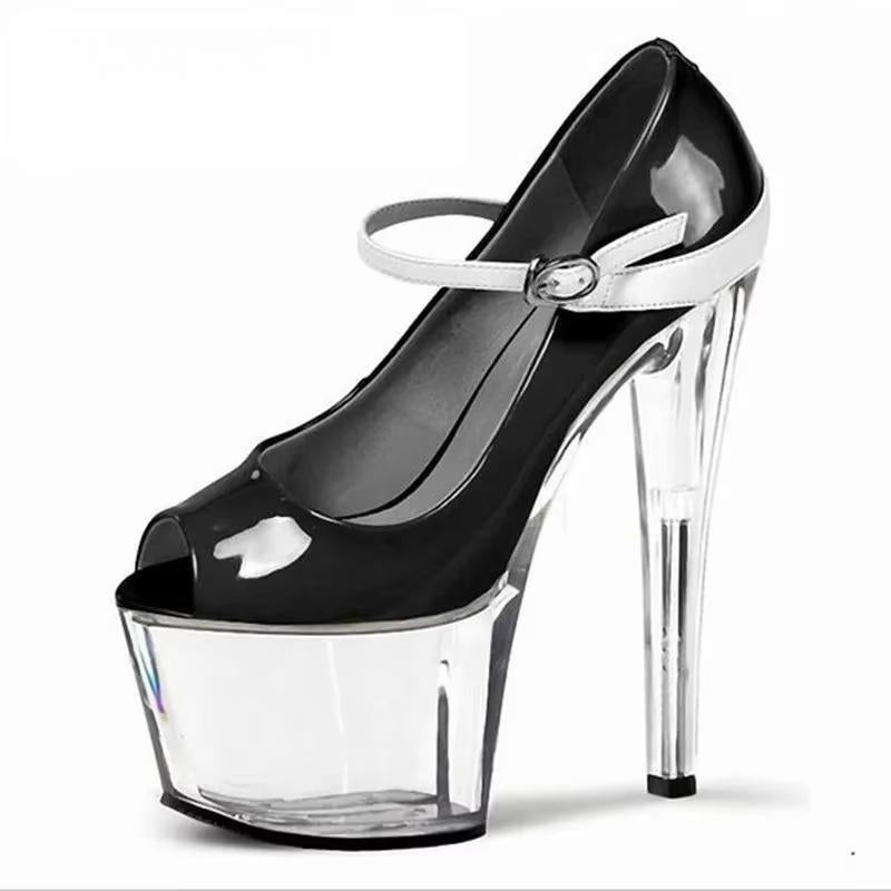 Plus:35-45 46 Ladies Spring/autumn Platforms Wedding Peep Toe 15cm Thin High Heels