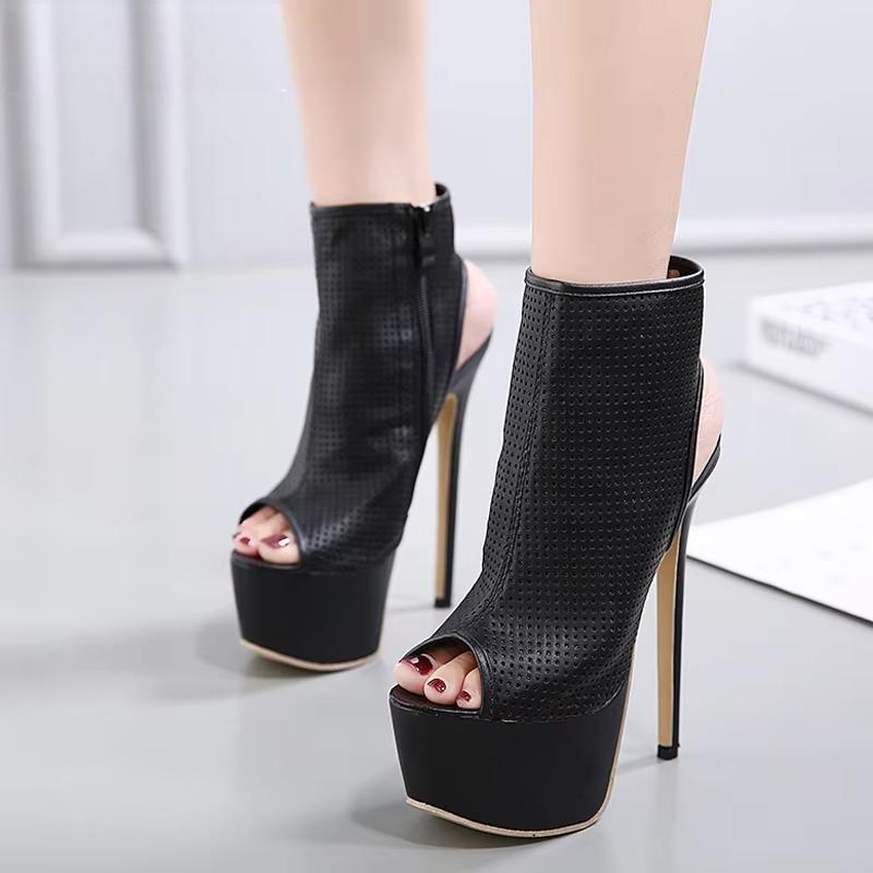 Peep Toe Cut-outs Women Sandals Pumps Shoes Sexy Thin Heels Gladiator Sandals