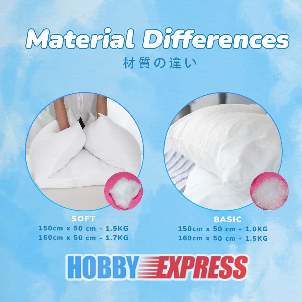 Hobby Express 150x50cm Long Dakimakura Cotton Inner Pillow