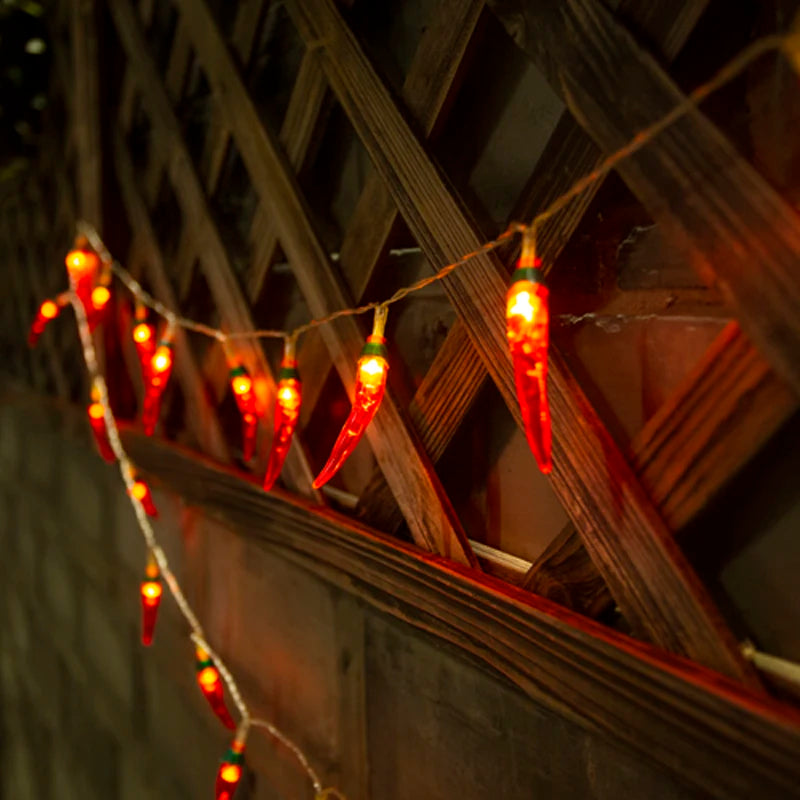 LED Red Chilli Light String Battery-operated Fairy Lights