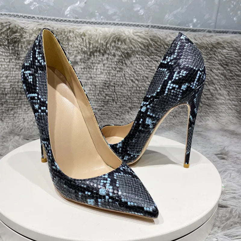 Fashion Women's snakeskin high heels