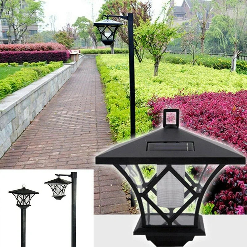 1.5M LED Solar Powered Traditional Garden Lamp Post Lamppost Lantern Light