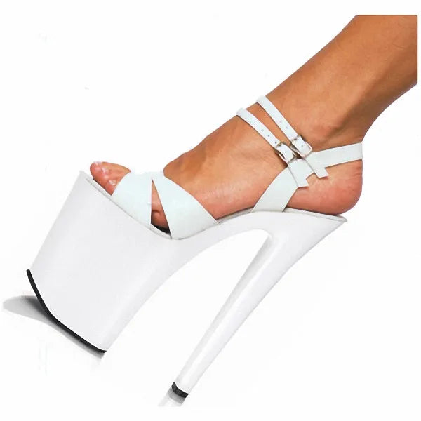 Summer sexy female sandals transparent crystal women wedding shoes 20cm