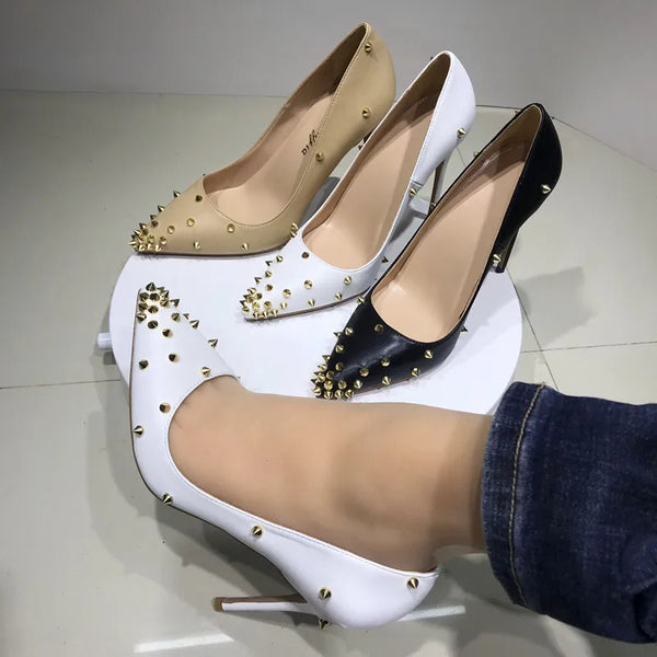 High heel shoes with studs for women