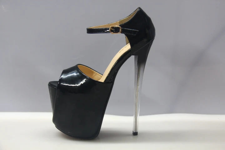 20cm Thin high heels Nightclub show platform shoes woman Ankle strap pumps