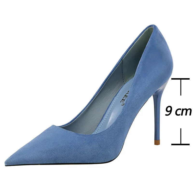 Fashion  Suede Woman Pumps New High Heels For Women Office Shoes