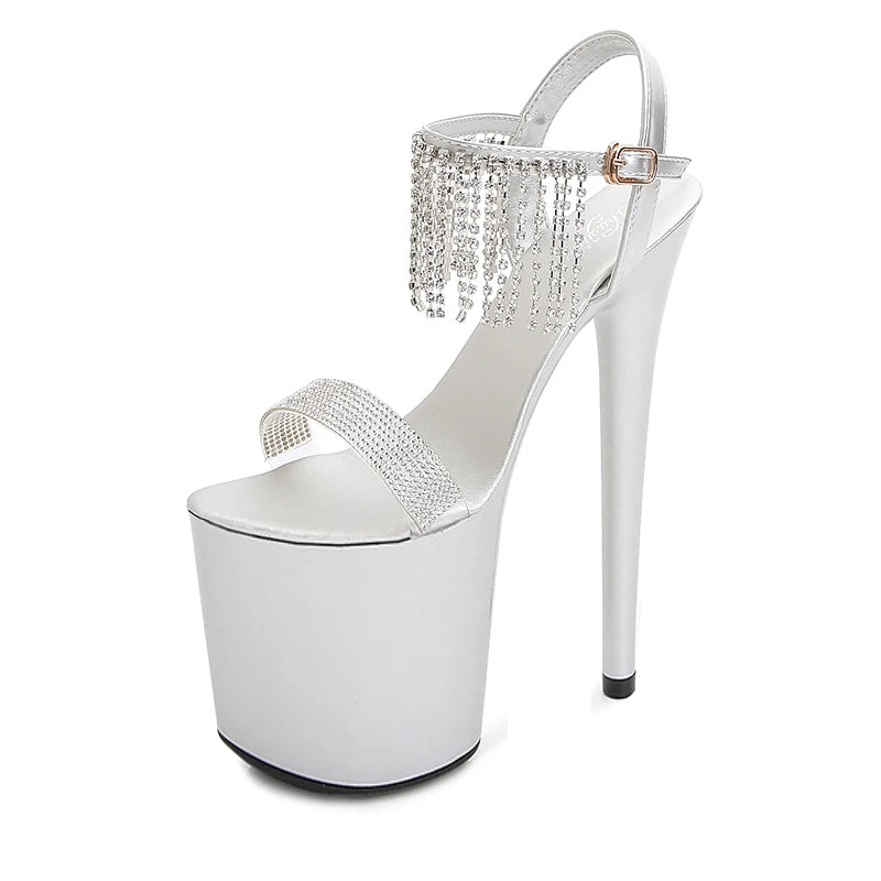 20cm Thin High Heels Sandals female platform bridal shoes women