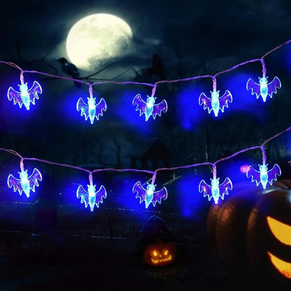 10/20/30leds Halloween Bat Light String Solar/Battery Powered Bats Fairy Lights