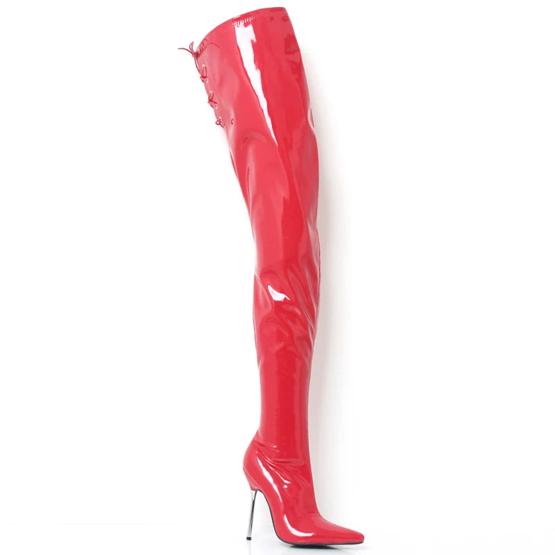 Over-the-Knee Boots 12CM Super High Heel Pointed toe Stiletto Crotch Long Shaft Boots