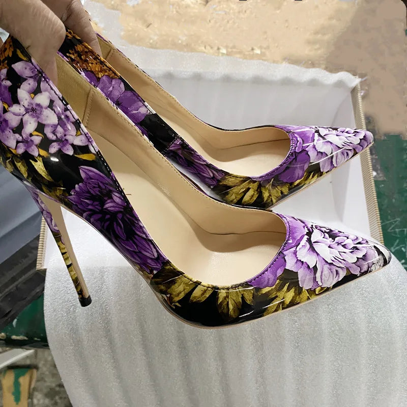 Women's Purple high heels party shoes