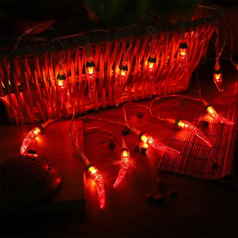 Chili String Light Fashion Battery Powered Red Pepper Light String Fairy Lighting Night Lamps