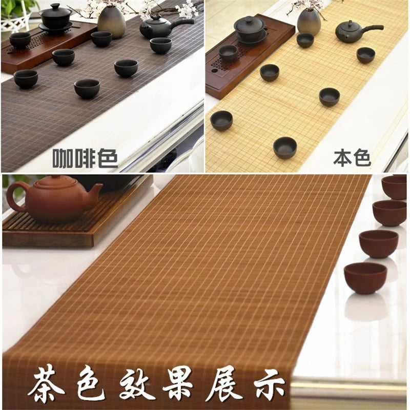 Bound Natural Bamboo Table Runner Placemat Tea Mats