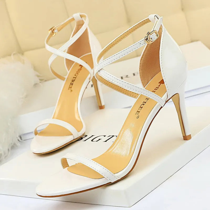 Fashion High Heels Shoes Patent Leather Woman Pumps Sexy Women Heels