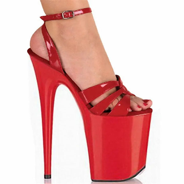 sexy red bride wedding shoe 20 cm ultra-stiletto sandals