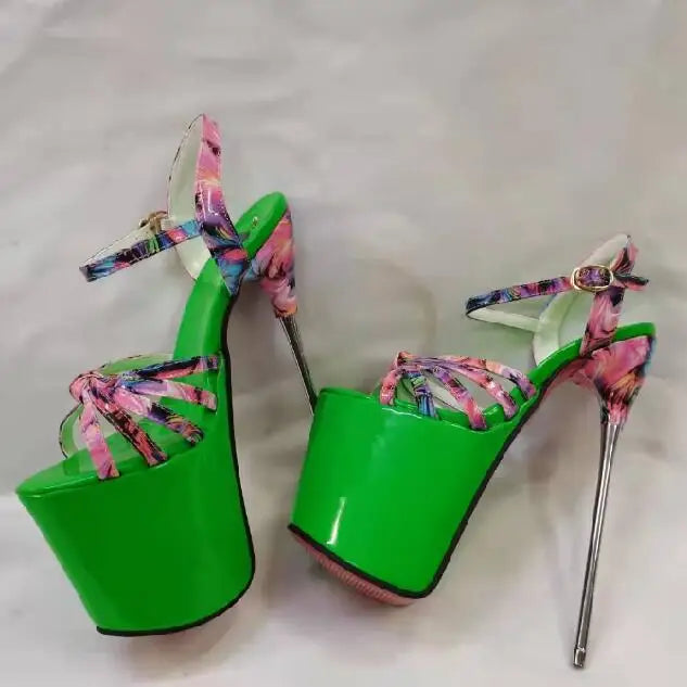 Summer 19cm Metal Thin High Heels Sandals Female Platform Women's Shoes