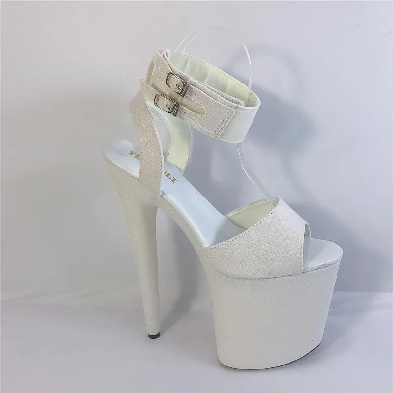 Sexy 20cm high glitter upper 8in  stiletto sandals