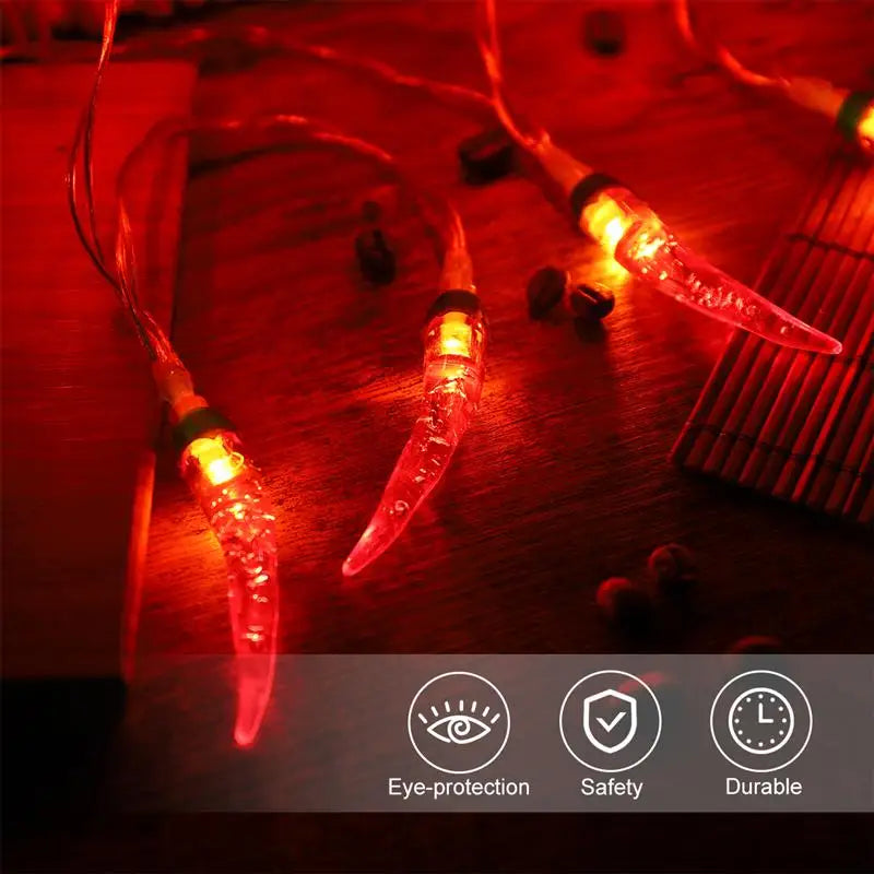 Chili String Light Fashion Battery Powered Red Pepper Light String Fairy Lighting Night Lamps