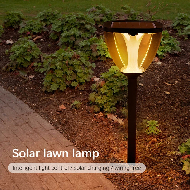 LED Solar Lamp Outdoor Waterproof Torch Lights Solar Pathway Landscape Lawn Lamp Wall Light