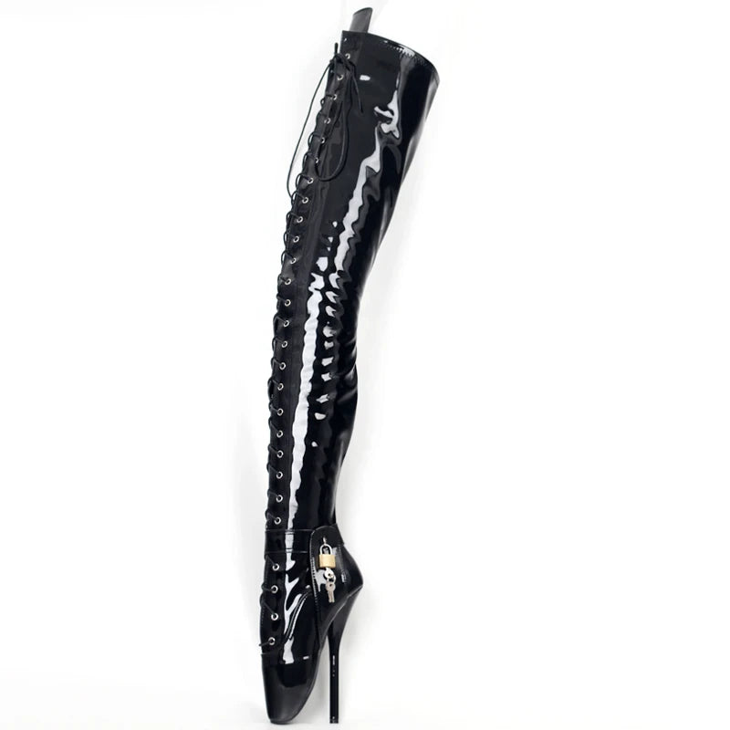 Ballet Boots 18CM Extreme High Heel Over the knee Thigh Long Boots