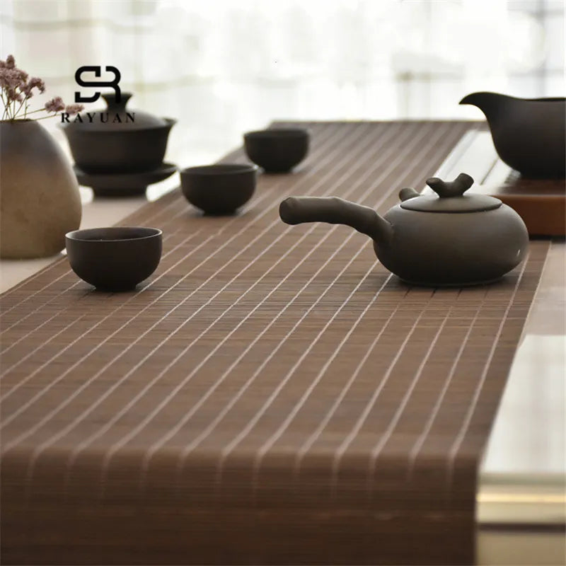 Bound Natural Bamboo Table Runner Placemat Tea Mats