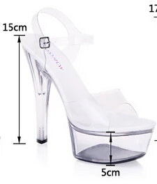 Plus:34-43 44 Elegantes sandals women 15cm thin heel women shoes