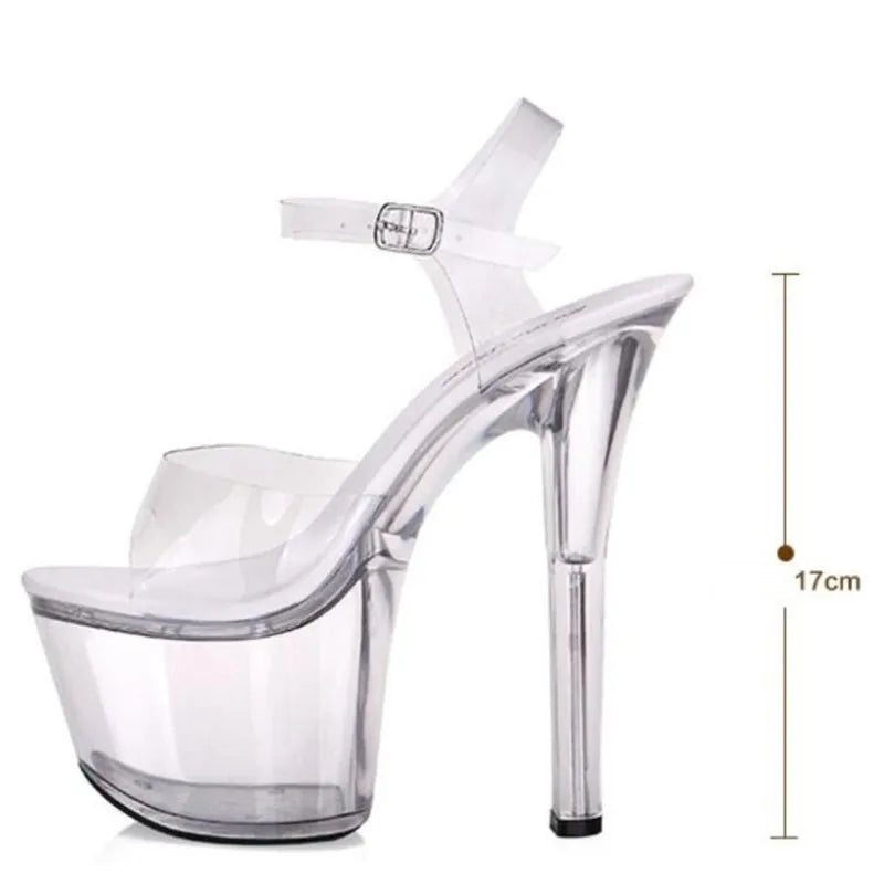 Plus:34-43 44 Elegantes sandals women 15cm thin heel women shoes