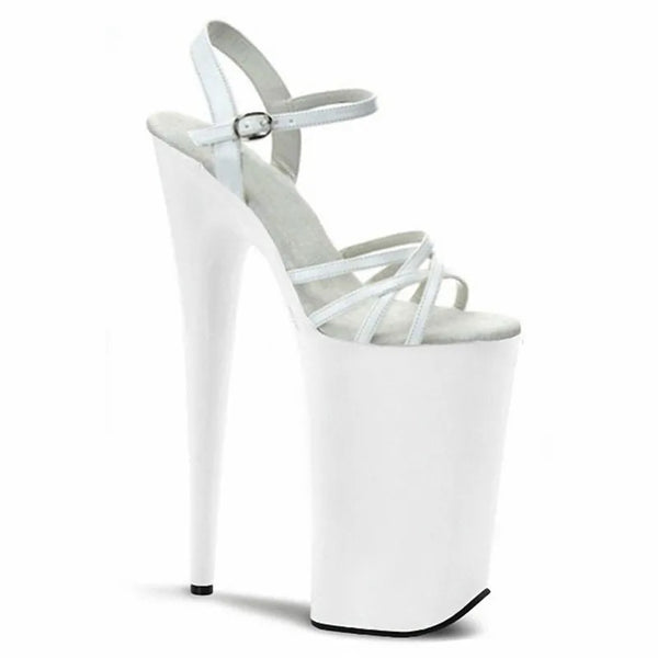 Sexy crystal 20 cm high heel sandals, crossed with vamp high heels