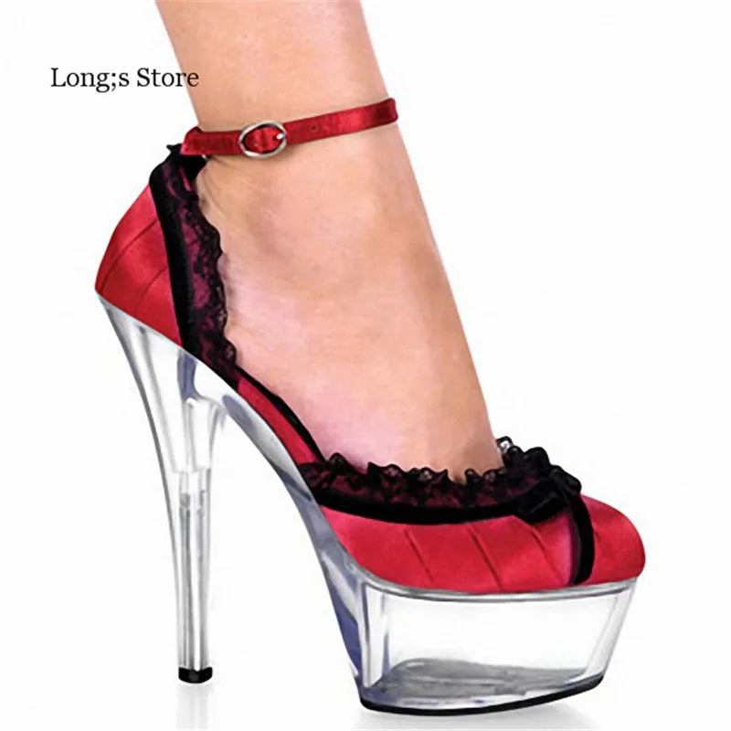 Plus Size:35-45 46 Ladies Spring/Autumn Platforms Wedding Shoes 15cm