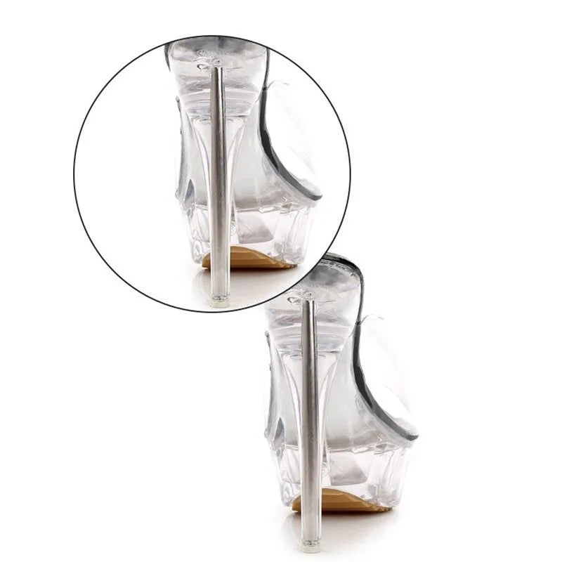 Plus:35-42 43 Sandals Women Summer Transparent Platforms Slippers