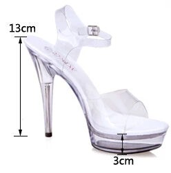 Plus:34-43 44 Elegantes sandals women 15cm thin heel women shoes