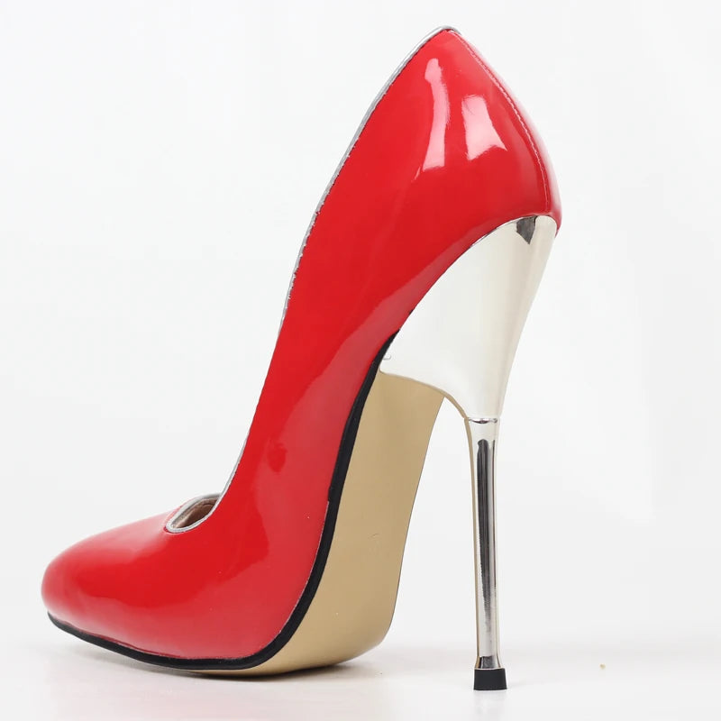 Classic Red Pumps 14CM High Heels Pointed toe Slip-On Women Party Club Wedding Shoes