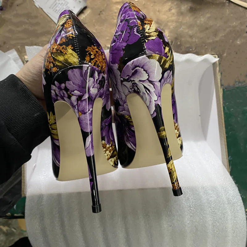 Women's Purple high heels party shoes