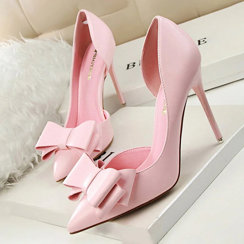 Fashion High Heels Shoes Black Pink Yellow Shoes Women Bridal Wedding Shoes