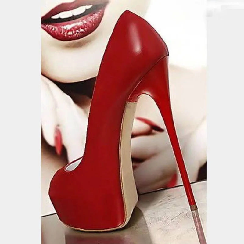 New Red High Heels Women Platform Sandals